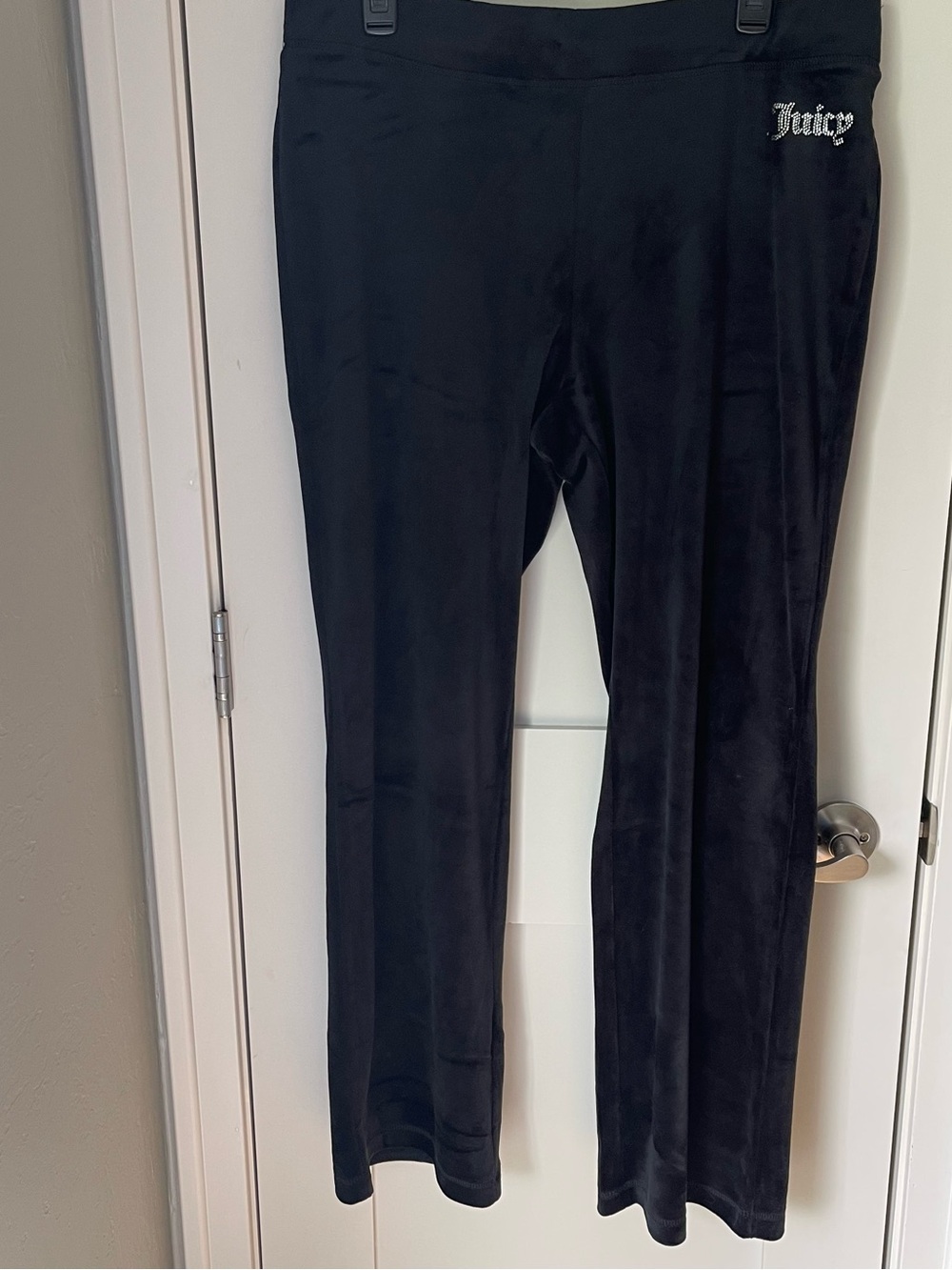 Juicy Couture Mean Girls Classic Velour Pant Rhinestone Logo Velour Track Large